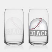 Baseball coach glaswerk blikvorm glas (Achterkant)