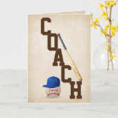 Baseball Coach - Hartelijk dank Kaart (Gele Bloem)