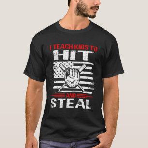 Baseball coach ik leer Kinderen om te hit en te st T-shirt