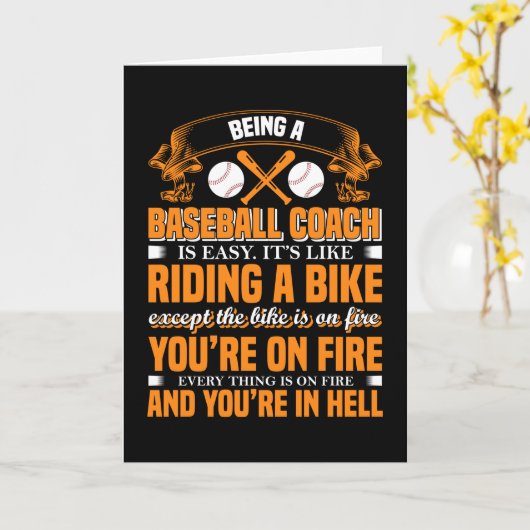 Baseball Coach Kaart (Gele Bloem)