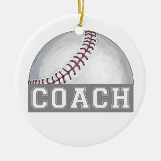 Baseball Coach Keramisch Ornament (Voorkant)