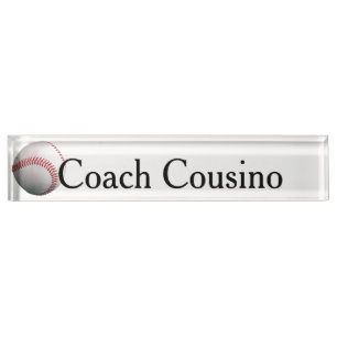 Baseball Coach-naamplaat voor bureau Naambordje