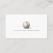 Baseball Coach | Player-foto Visitekaartje (Achterkant)