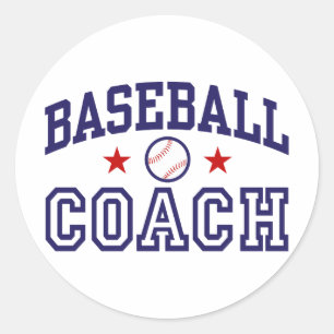 Baseball Coach Ronde Sticker