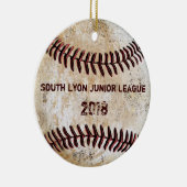 Baseball Coach-siervoorwerpen, Jouw tekst Keramisch Ornament (Rechts)