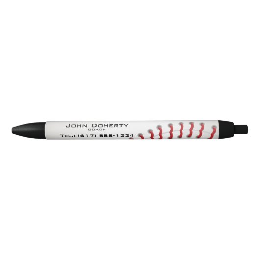 Baseball Coach | Sport Gift Zwarte Inkt Pen (Voorkant)