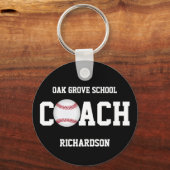 Baseball Coach Sport Sleutelhanger (Achterkant)