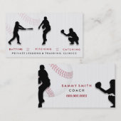 Baseball Coach Trainer Visitekaartje (Voorkant / Achterkant)