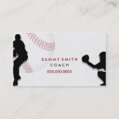 Baseball Coach Trainer Visitekaartje (Achterkant)