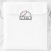 Baseball Coach Vierkante Sticker (Tas)