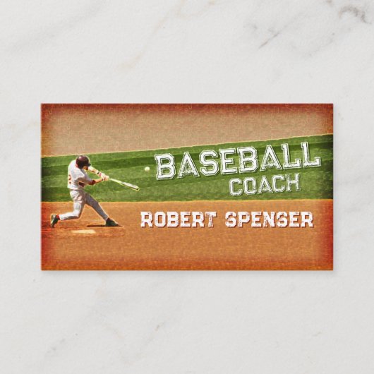 Baseball Coach-Visitekaartje Visitekaartje (Voorkant)