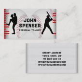 Baseball Coach-Visitekaartje Visitekaartje (Voorkant / Achterkant)