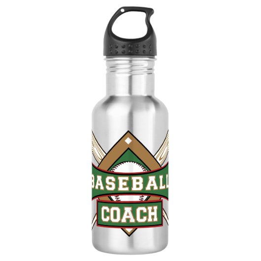 Baseball Coach Waterfles (Voorkant)