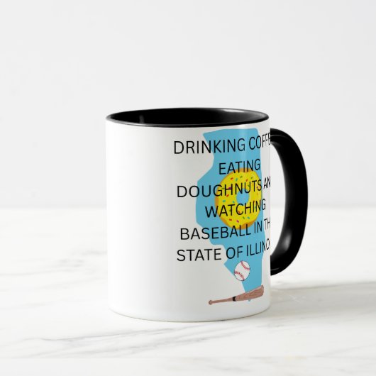 Baseball, coffee and donuts in Illinois  Mok (Voorkant rechts)