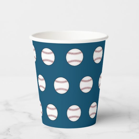 Baseball Coffee Birthday Bbq Party Cups Papieren Bekers (Voorkant)