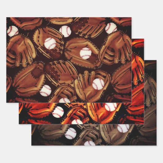 Baseball-Collectie Inpakpapier Vel (Set)