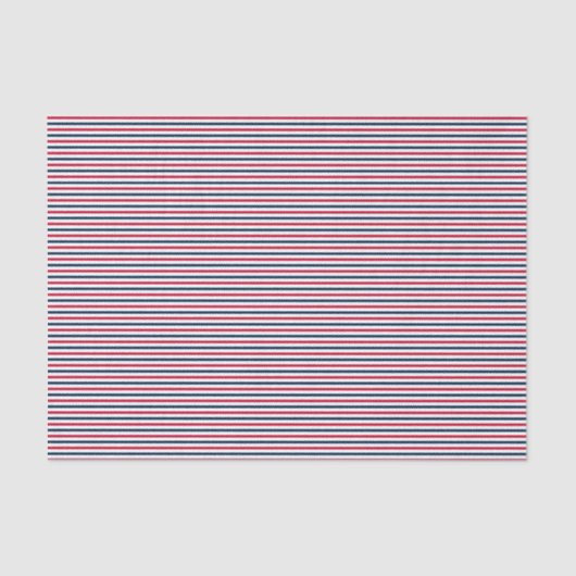 Baseball Coord Stripes RWB 06-WSSUE WRAPING PAPER Tissuepapier (Voorkant)