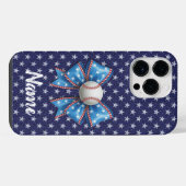 Baseball Coquette Ball American Flag iPhone Hoesje (Achterkant horizontaal)