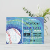BASEBALL CRAZE Bar Bat mitzvah Invitation (Debout devant)