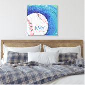 BASEBALL CRAZE Bar Mitzvah Sign-In Memory Board Canvas Afdruk (Insitu (Slaapkamer))