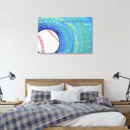 BASEBALL CRAZE Sign-In Memory Board Canvas Afdruk (Insitu (Slaapkamer))