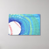 BASEBALL CRAZE Sign-In Memory Board Canvas Afdruk (Voorkant)