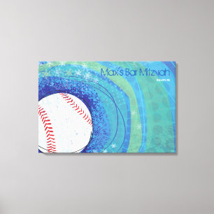 BASEBALL CRAZE Sign-In Memory Board Canvas Afdruk