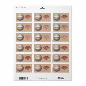 Baseball Custom Ball Adreslabel Etiket (Full Sheet)