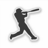 Baseball Custom-Cut Sticker (Voorkant)