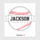 Baseball Custom Team of Player Name Sports Party Sticker (Vel)
