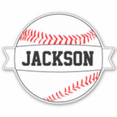 Baseball Custom Team of Player Name Sports Party Sticker (Voorkant)