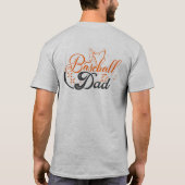 Baseball Dad 2 Retro Tekst Design T-shirt (Achterkant)