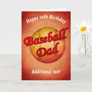 Baseball Dad Cute Birthday Kaart