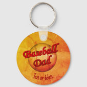 Baseball Dad Cute Personalized Sleutelhanger (Achterkant)