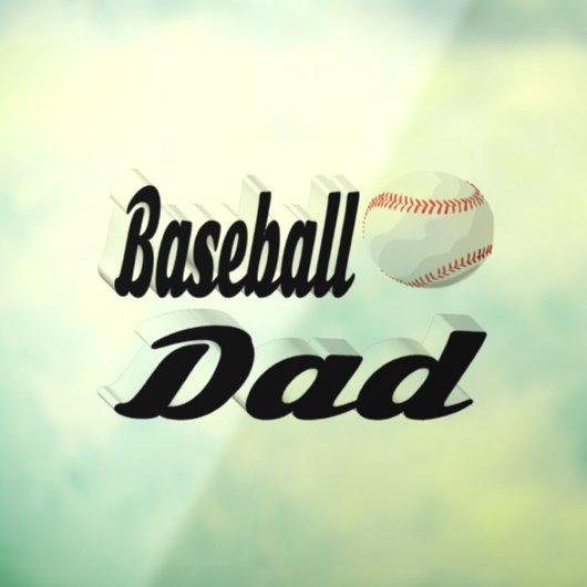 Baseball Dad Raamsticker (Vel 3)
