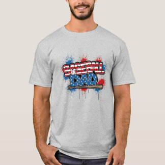 Baseball Dad T-shirt Patriotische Spat T-shirt