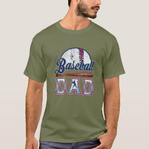 Baseball Dad T-shirt Vaderdag cadeau
