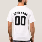 Baseball Dad Team Custom Name Number T-shirt (Achterkant)