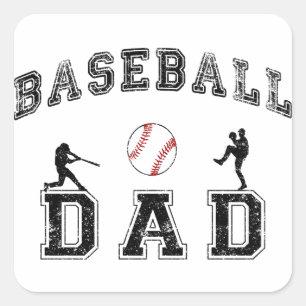 Baseball DAD Vierkante Sticker