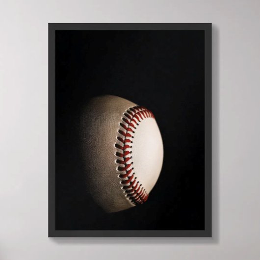 Baseball Dark Textured Minimalist Poster