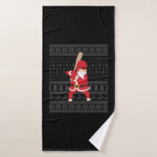 Baseball de Noël (Serviette de bain)