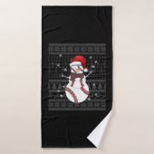 Baseball de Noël (Serviette de bain)