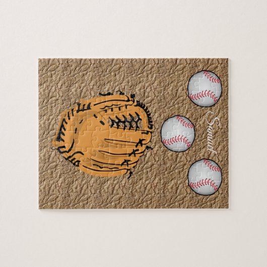 Baseball Decorative Jigzaag Puzzle Legpuzzel (Horizontaal)