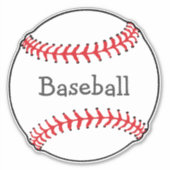 Baseball Design Contour Sticker (Voorkant)