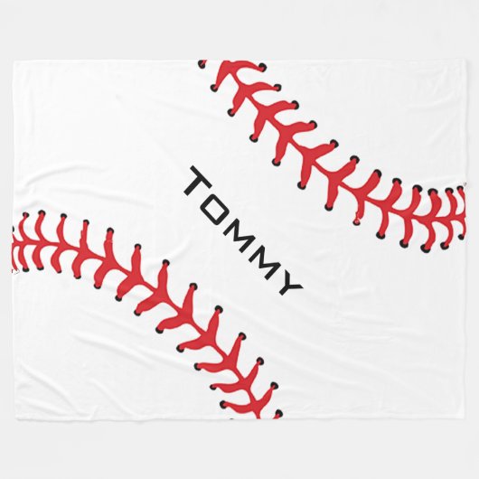 Baseball Design Fleece Blanket (Voorkant (Horizontaal))