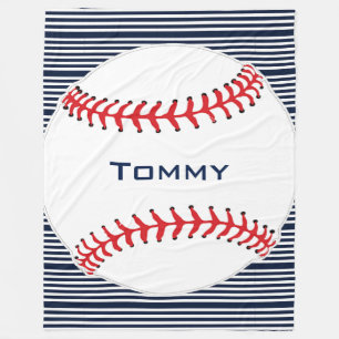 Baseball Design Fleece Blanket Deken