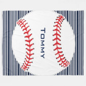 Baseball Design Fleece Blanket Deken (Voorkant (Horizontaal))