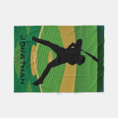 Baseball Design Fleece Blanket Deken (Voorkant (Horizontaal))