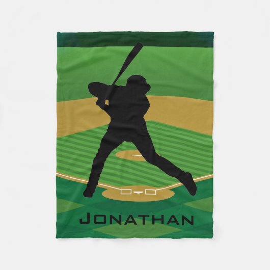 Baseball Design Fleece Blanket Deken (Voorkant)