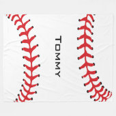 Baseball Design Fleece Blanket Deken (Voorkant (Horizontaal))